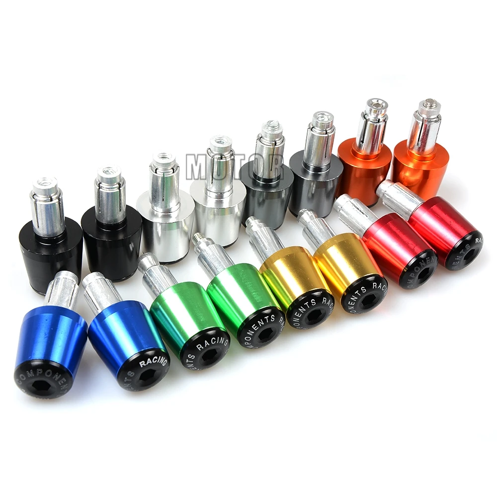 One Pair CNC Bar End Caps Plugs Sliders for 2009 Suzuki GS500F MotorToGo Blue Motorcycle Handle Bar Ends 