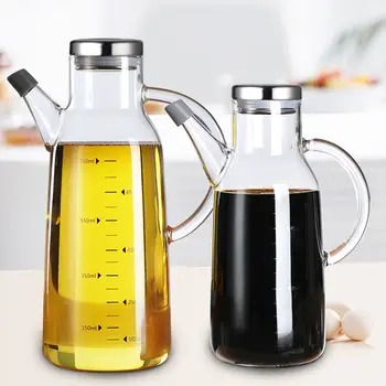 

Glass Oil Pot Household High Borosilicate Soy Sauce Bottle Vinegar Pot Small Seasoning Bottle Leak-proof Oil Tank Kitchen Oil