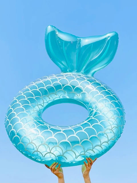 Iatable Mermaid Pool Float Swim Ring Blister Swimming Circle Floating Row Water Chair Mermaid Swimming Ring Party For Sale 2