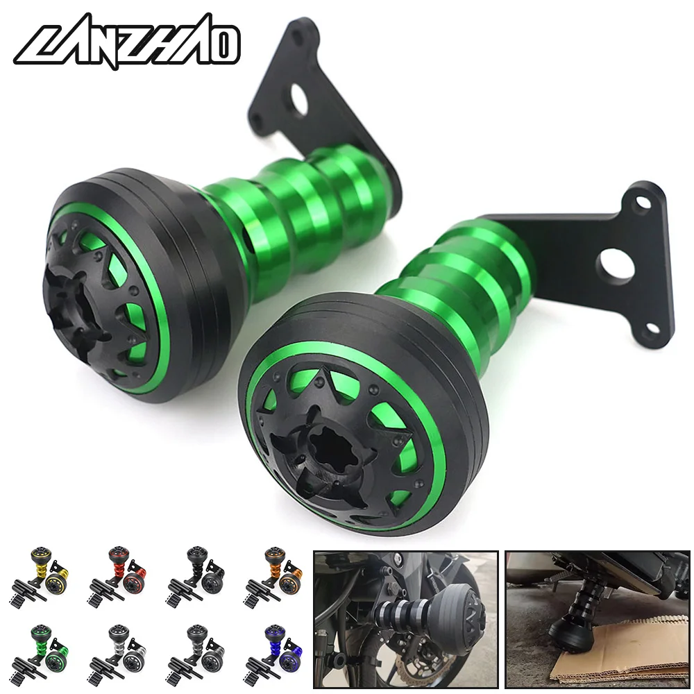 

CNC Aluminum Motorcycle Frame Slider Crash Bar Pads Engine Fairing Protector for Kawasaki Ninja 400 2017 2018 2019