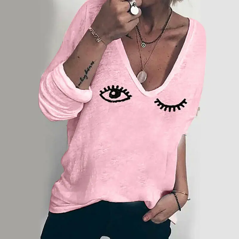 2020 модная женская футболка размера плюс пуловер Женская Повседневная белый