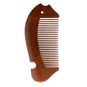

Natural Smooth Peach Wood Comb Anti-Static & No Snag Handmade Brush for Beard Hair Massage Care Cute Fish Shape