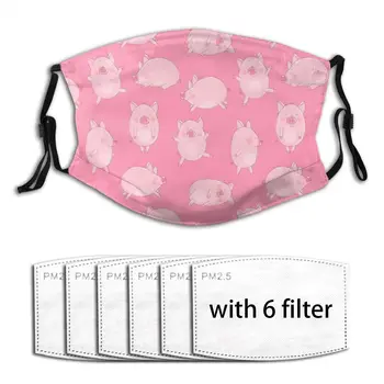 

Cute Pink Pigs Men And Women Adult Outdoor Washable Dust Breathable Masker Filter Reusable