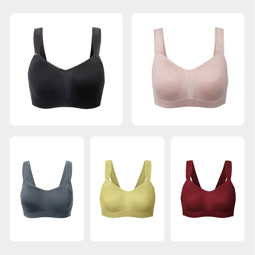 SYROKAN Sports Bra Women Summer Wireless Supportive Plus Shockproof High  Impact Padded Workout Fitness Bras Tops Underwear 2023 - AliExpress