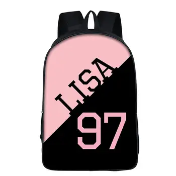 

BLACKPINK LISA Korean Kpop Backpack School Bags for Teenage Girls Boys Nylon Backpack Large Casual Travel Mochila