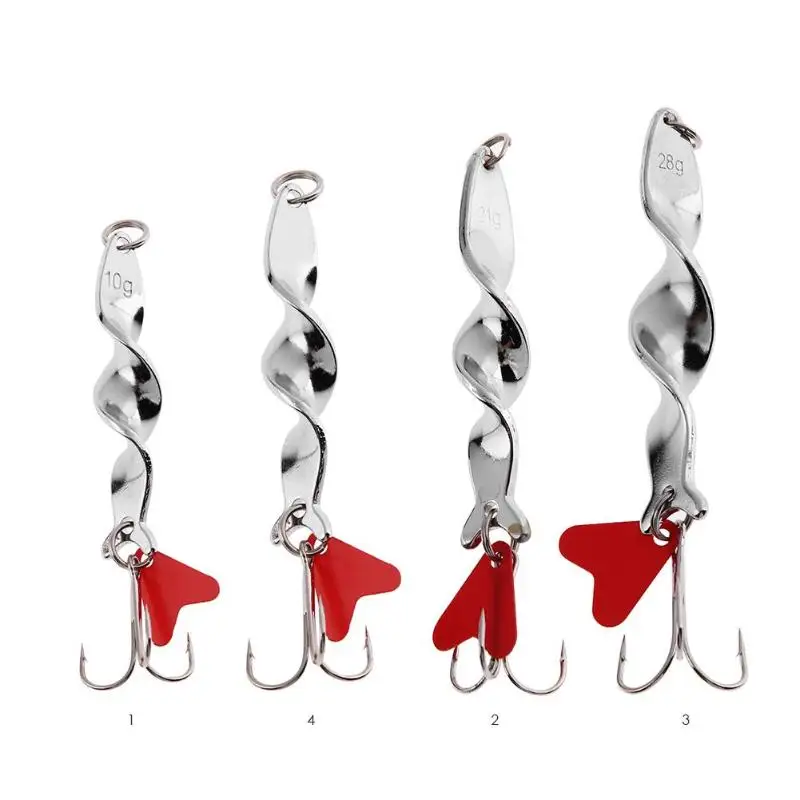 

2019 New Spoon Fishing Lure 10g 14g 21g 28g Metal Baits Special Spiral Design Fishing Lure Sequins Rig Bait Rigs Spinner