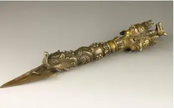 

Copper statue Arts Crafts Copper Elaborate Handmade Collection Old Brass Buddhist Spiritual Exorcism Tools statue