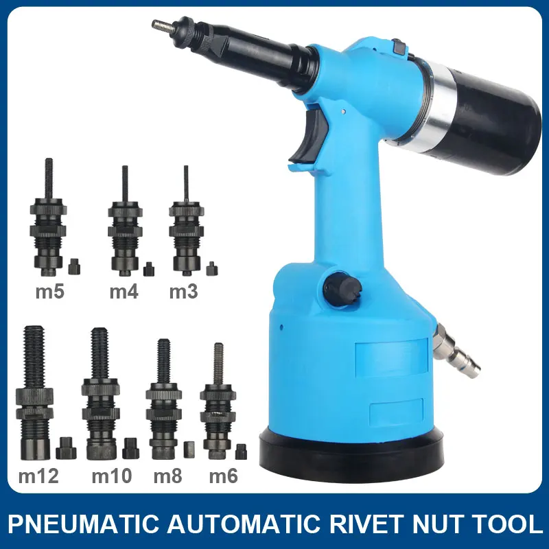 Automatic Air Rivet Nuts M3-M12 Tool Pneumatic Nut Riveter Pistol Riveter Machine