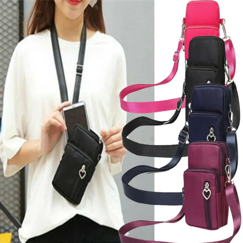 Women Cross body Mobile Phone Shoulder Bag Pouch Case Belt Handbag