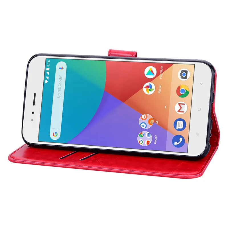 Для Xiaomi mi A1 Чехол кожаный флип задняя крышка кошелек чехол для телефона для Xiaomi mi A1 mi 5X mi 5X Флип Чехол бампер Coque Funda