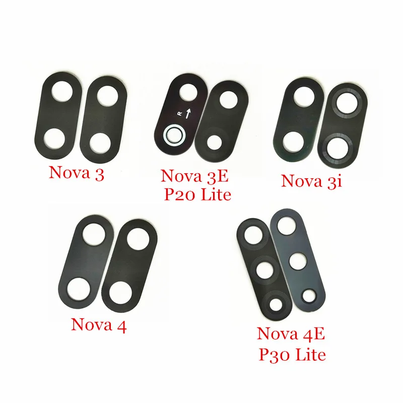 

2X Original New Rear Back Camera Glass Lens with Stickers For Huawei Nova 3 3E 3i Nova 4 4E P20 P30 Lite