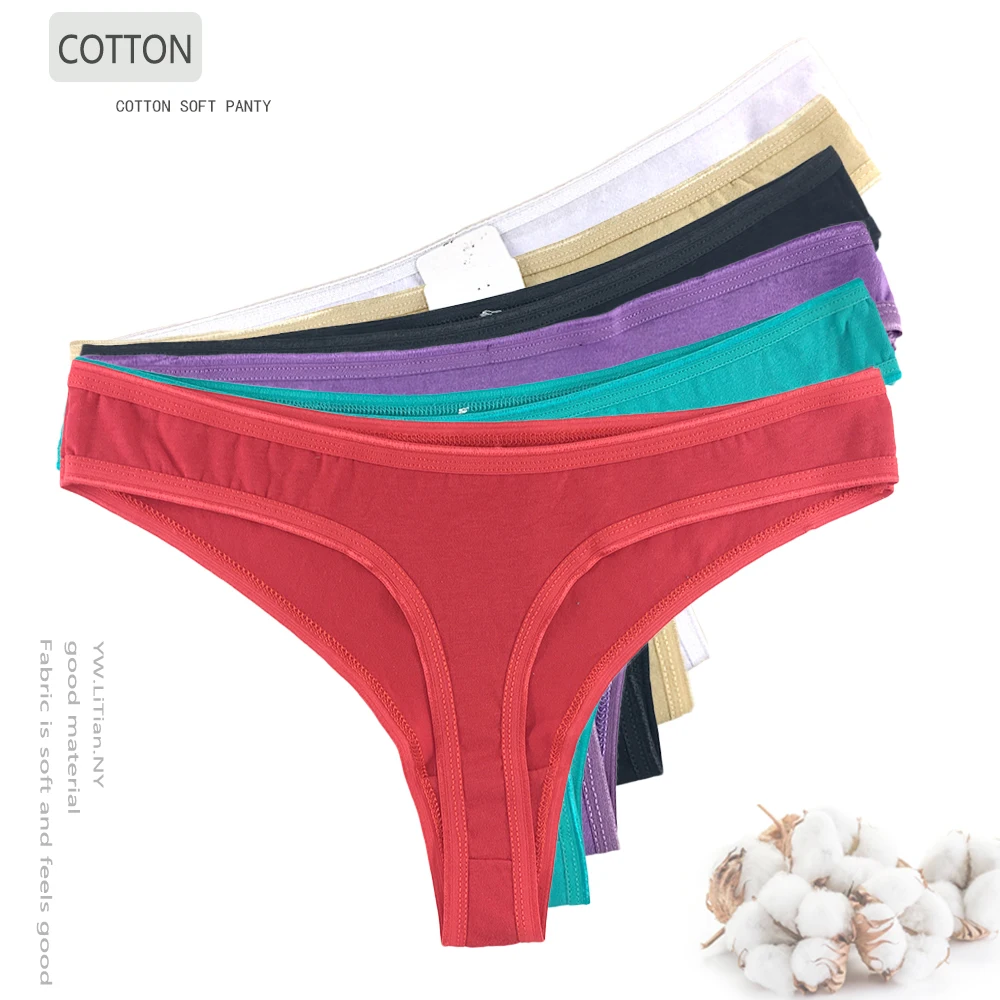 5 шт. хит продаж Хлопковые женские стринги сексуальные низкая талия трусики