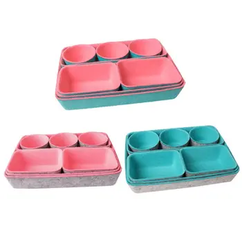 

8 In 1 Felt Office Drawer Organizer Trays Drawers Organizers Bins Dividers Case