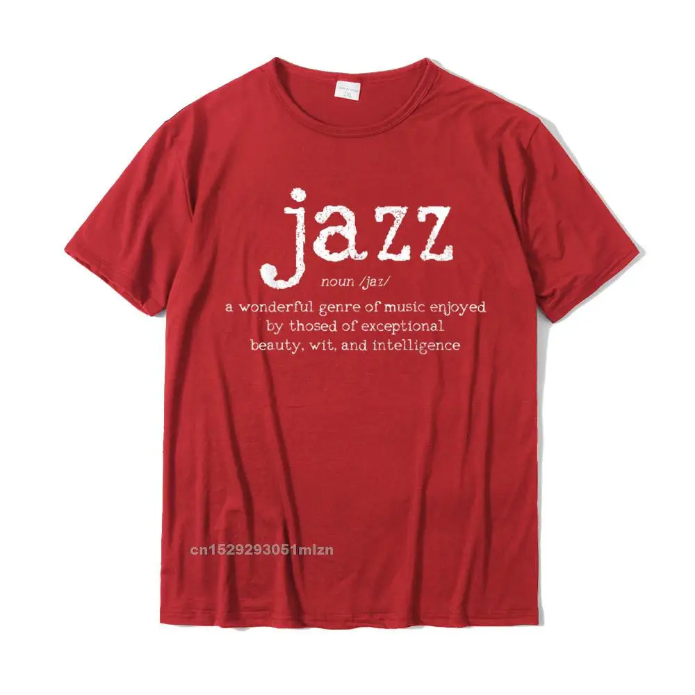 New Coming Men T-Shirt Round Neck Short Sleeve All Cotton Camisa Tops & Tees Casual Tee-Shirts Free Shipping Jazz Music Definition Dictionary Funny Jazz Musician Gift T-Shirt__3956 red
