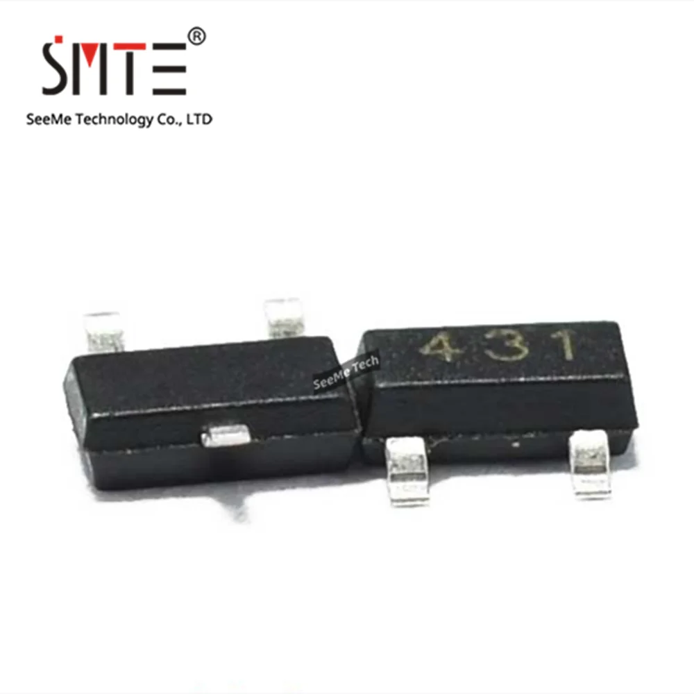 100 шт./лот TL431 SOT-23 SMD регулятор транзистор новый и оригинальный | Электронные