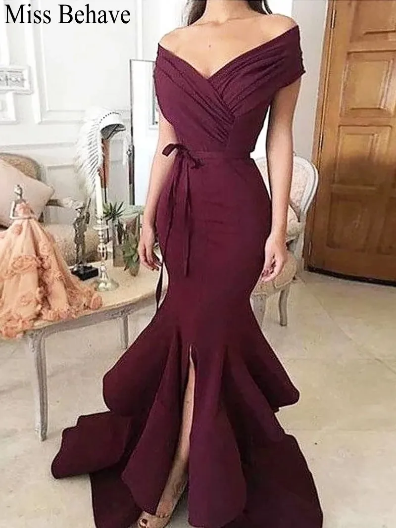 maroon occasion dress