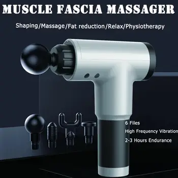 

Round charging Massage Gun Percussion Massager Muscle Vibration Relaxing Therapy Deep Tissue Slimming stovepipe TSLM1