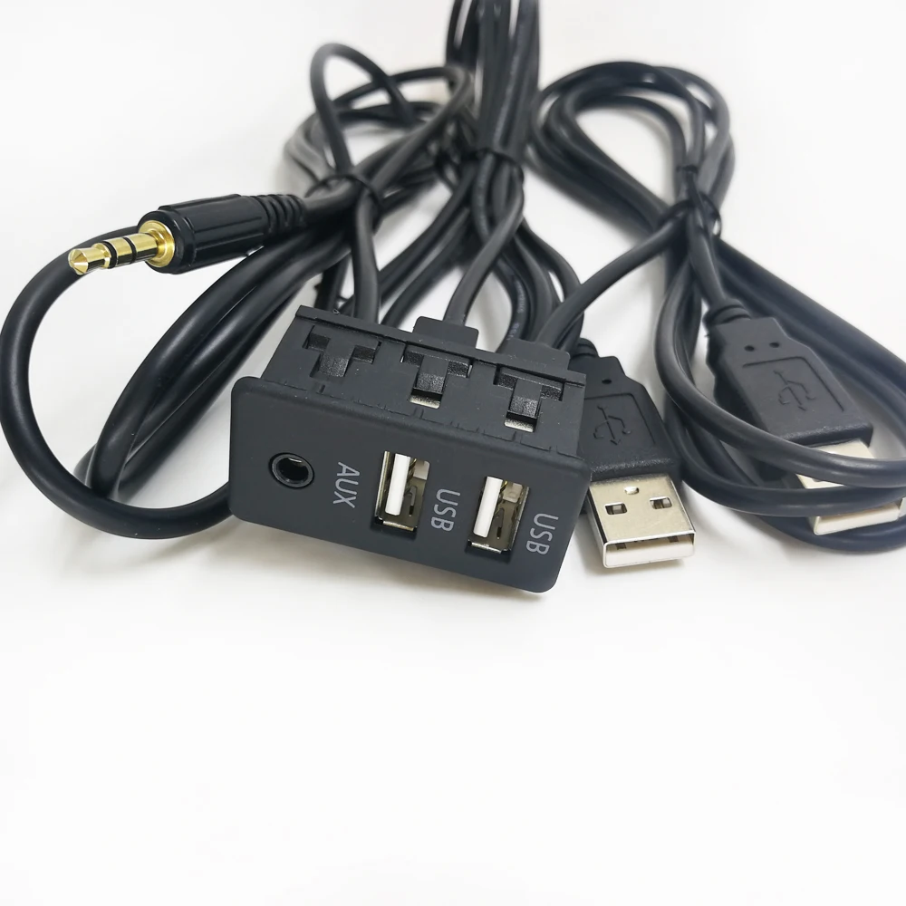 Biurlink 150 см 3 вида стилей автомобильный Даш заподлицо AUX USB порт Панель Авто Лодка двойной USB удлинитель адаптер для Volkswagen Toyota