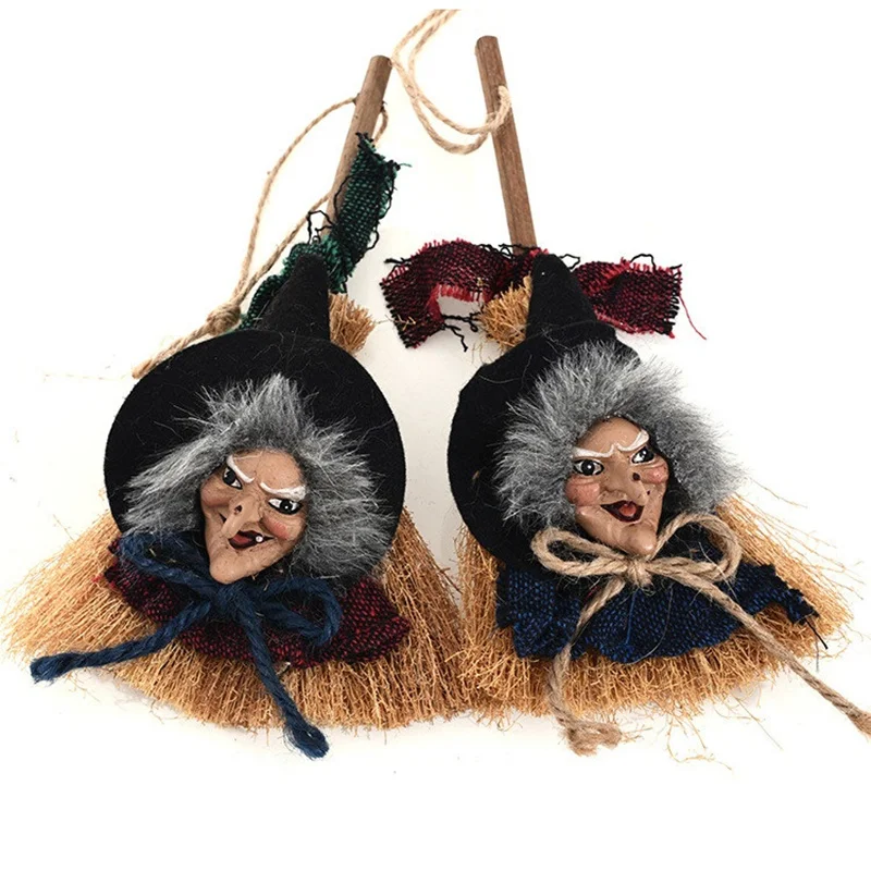 

1 Pieces Red/Blue/Green Halloween Decoration Evil Terror Gray Hair Witch Party Decoration For festive air Event Party Supplies