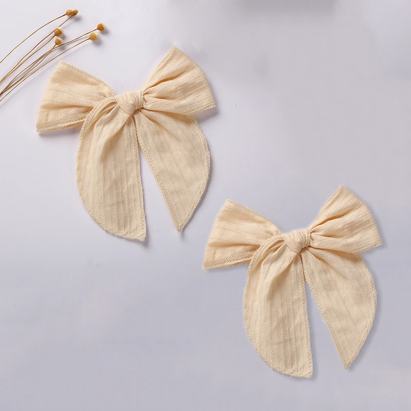 Baby Accessories luxury	 6 Inches Girl Bows Hairpins Baby Hair Clips Cotton Pin Toddler Princess Hairclip Dovetail Headdress Kids Accessories 2Pcs/Set baby accessories store near me	