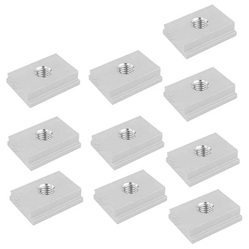 

M6 T-Track Slider Sliding Nut Aluminum Alloy T Slot Nut For Woodworking Tool Jigs Screw Slot Fastener 10Pcs