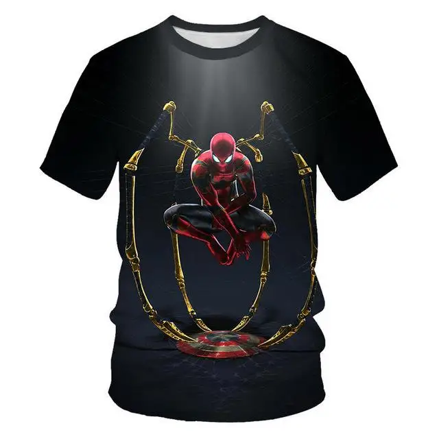 nueva pelcula Человек-паук 3D impresin camiseta nio camisa fresca camiseta ropa para nios corto manga - Цвет: NT-337