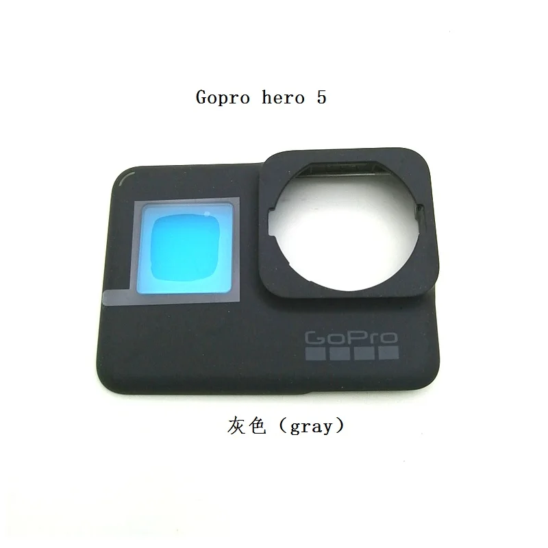 Для GoPro Hero 4 5 6 7 черный оригинальные аксессуары Рамка передняя дверь Лицевая панель/стекло с УФ фильтром объектив/батарея USB чехол - Цвет: gopro 5 panel
