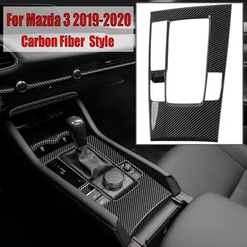 

Car Center Control Gear Shift Panel Decorative Trim Cover Mouldings Stickers For Mazda 3 2019-20 Carbon Fiber Color Car-Styling