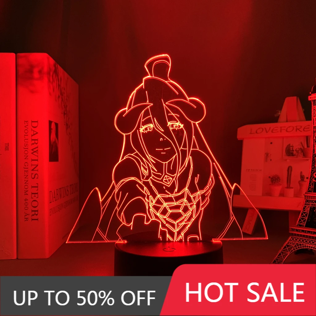 Персонаж Аниме Overlord светодиодный светильник для спальни декора ночной