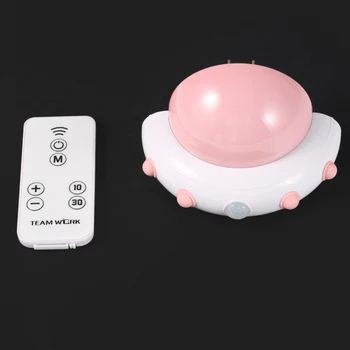 

2017 NEW UFO Shaped Creative Cute Remote Control LED Night Light USB Rechargeable Table Lamp Children Bedroom Light Lamp