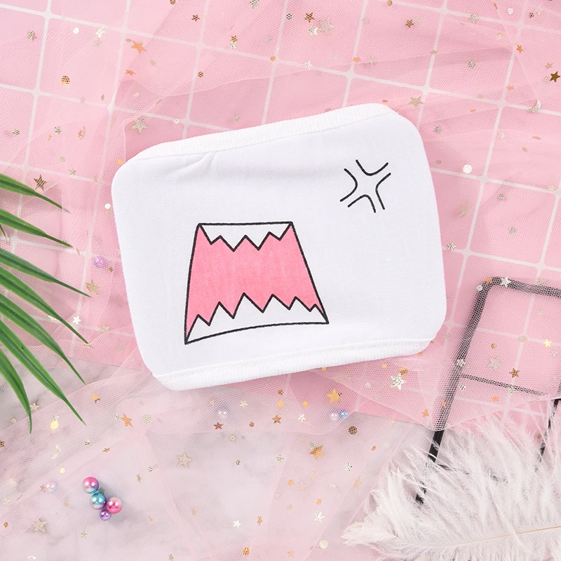 1pcs Cute Anime Cartoon Mouth Muffle Face Mask Emotiction Masque Kpop masks Women Men White Anti-Dust Cotton Mouth Mask