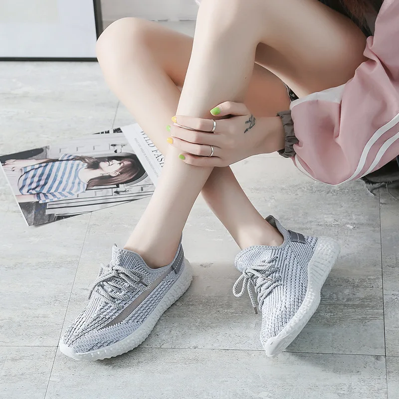 

Online Celebrity INS Terracotta Warriors Coconut Shoes Women's Breathable Fly Woven Sports Casual Running Shoes Fashion Autumn 3
