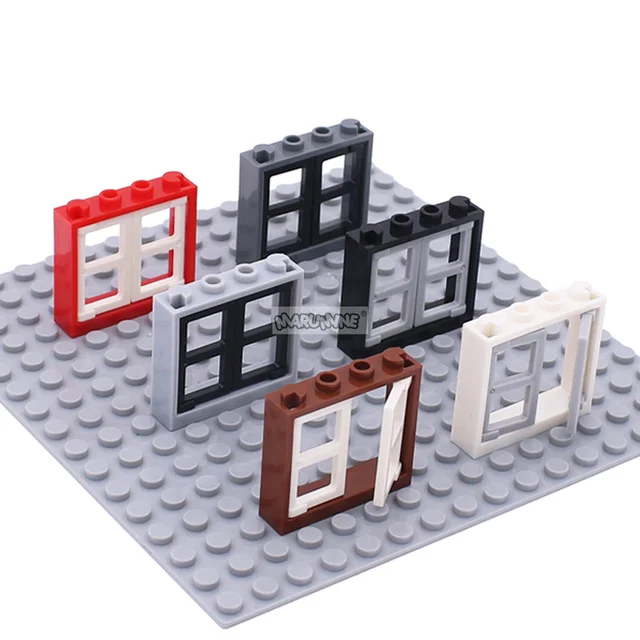 Marumine 3854 Pane For Window 1x2x3 With 60594 Window 1x4x3 No Shutter Tabs Building Blocks Model Kit House Construction Set 4