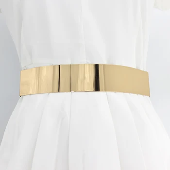 

Hot Designer Belts for Woman Gold Silver Brand Belt Classy Elastic corset ceinture femme cummerbund ladies Apparel Accessory