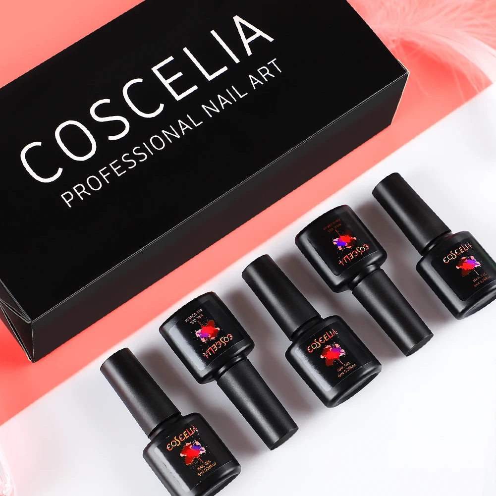 COSCELIA 8 мл сверкающий гель для ногтей с блестками лак сверкающие блестки УФ светодиодный Гель-лак для живописи праймер лак для маникюра