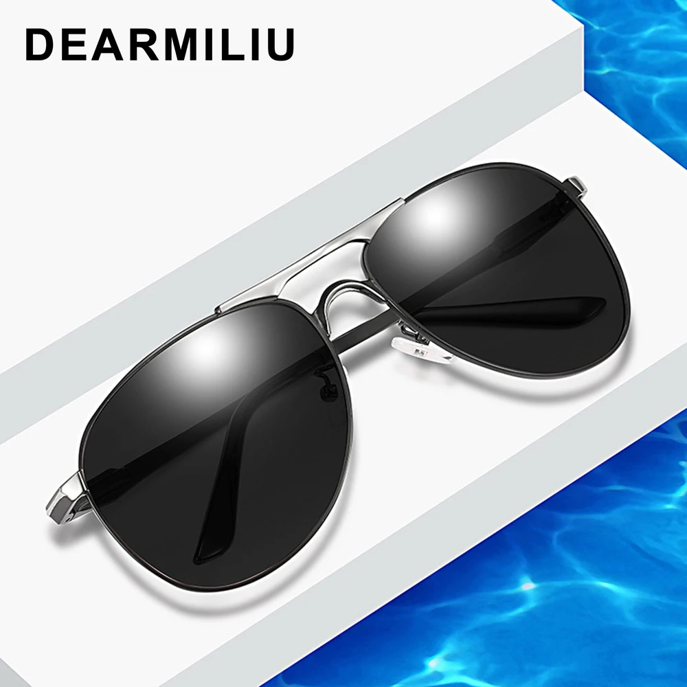 DEARMILIU Classic vintage sunglasses men Polarized sunglasses Pilot UV400 Protection Full glare barrier Full frame glasses women