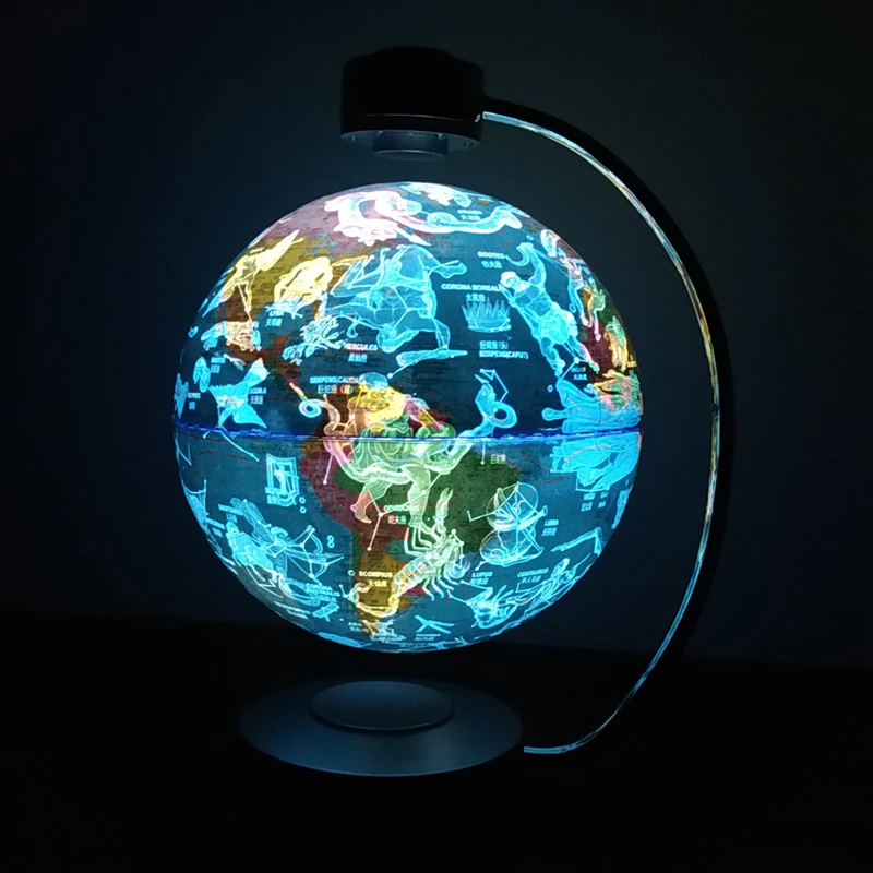 Magnetic Levitating Globe Night Light 20cm Rotating Led Constellation  Floating Lamp Colorful Light Home Decoration Holiday Gifts