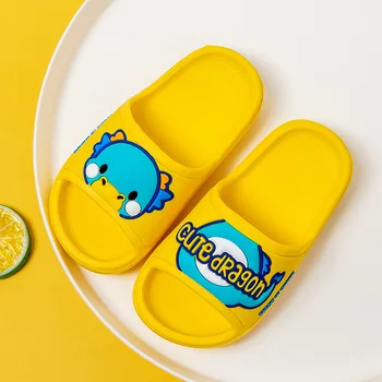 

Cute Baby Cartoon Shark Slippers for Kids New Summer Boy Girl Beach Shoes Baby Toddler Soft Indoor Bathroom Slippers Flip Flops