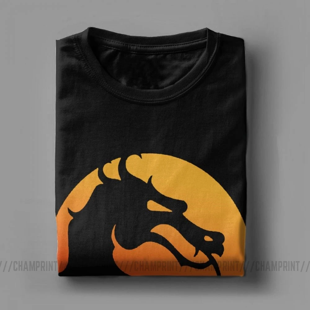 Mortal Kombat футболка с логотипом Mk11 популярная футболка для файтинга Мужская футболка из чистого хлопка новинка футболка с коротким рукавом Одежда подарок идея