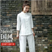 workwear sets chinese style female male sauna foot bath uniforms cotton spa clothing beautician medical work clothes