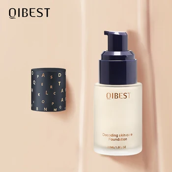 

QIBEST Liquid Foundation Matte Makeup Face Base Face Full Coverage Concealer Long Lasting Makeup Liquid Foundation Cosmetic