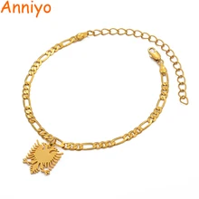 Anniyo Albania Орел Браслеты для женщин девочек золотой цвет ручной цепи браслет ювелирные изделия этнические подарки#117521