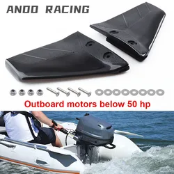 Small Hydrofoil Boat Motor Stabiliser Enigne Components 1 Pair for 4-50HP Outboard with Bolt Nut ABS Black Boat Parts