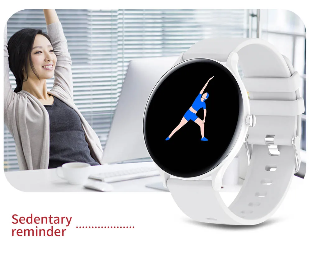 2021 Ultra Thin Smart Watch Women Men Full Touch Screen Bluetooth Sports Tracker Fitness Smartwatch For Android IOS