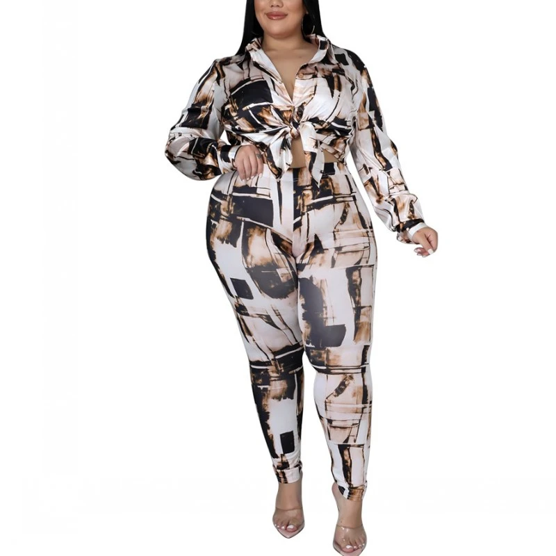 2 Piece Set Casual Work Outfits Plus Size Womens Clothing Twopiece