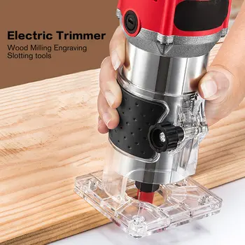 

Multi-Function Woodworking Electric Trimmer Cutter Wood Milling Engraving Slotting Trimming Machine Router