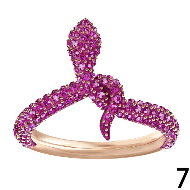 SWA Fine Fashion Ladies Jewelry LESLIE Series Snake Jewelry Set Lady Earring Necklace and Bracelet Romantic Jewelry For Women 5448858 ring 7