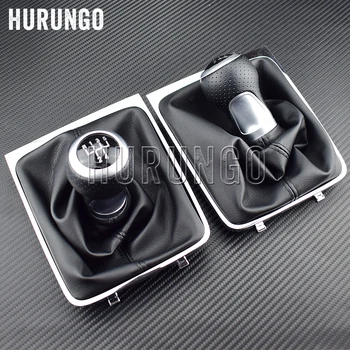

5 / 6 Speed Car Gear Shift Knob Stick Gaiter Boot Frame With Cover Case Kit For VW Passat B6 2005 2006-2012 Gear Shifter Knob