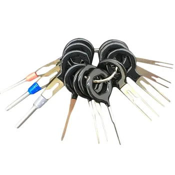 

2018 11pcs/set Auto Car Plug Circuit Board Wire Harness Terminal Extraction Pick Connector Crimp Pin Back Needle Remove Tool Set