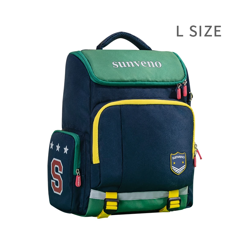 Navy Green L 9-12 Y Sunveno детские школьные сумки рюкзак для подростков школьный рюкзак для девочек и мальчиков - Цвет: Navy Green L 9-12 Y